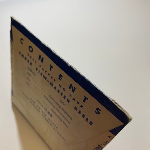 Viewmaster Performing Animals Lions Elephants Sawyers 1951 SEALED 3 reels PAPX - Picture 4 of 5